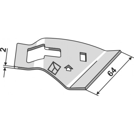 Скребок для диска - левый