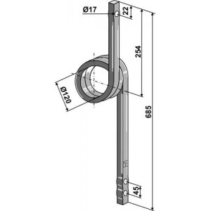 Следорыхлительный зуб, левый