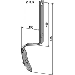 Следорыхлительный зуб с лапой