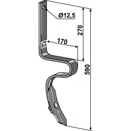 Следорыхлительный зуб с лапой