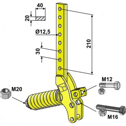 Крепление в сборе без стойки