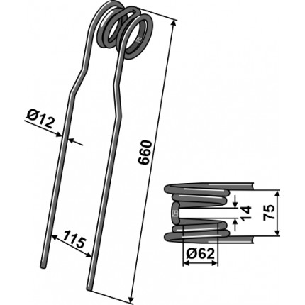 Зуб сетчатой бороны