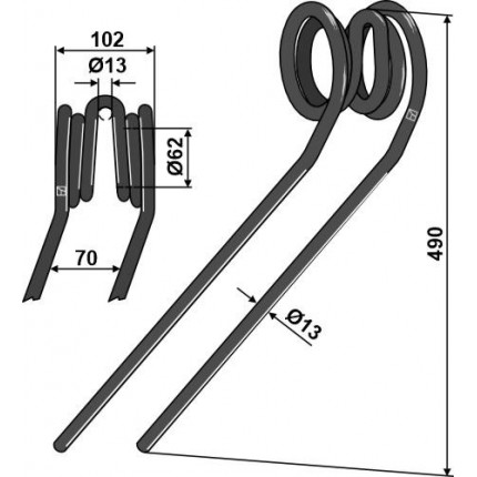 Загортачи, левый