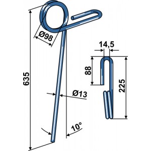 Зуб сетчатой бороны