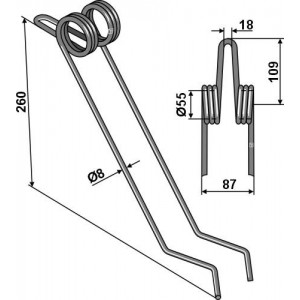Зуб сетчатой бороны