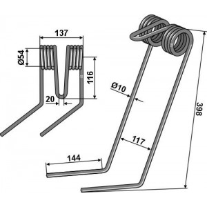 Зуб сетчатой бороны, левый