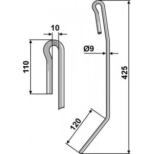 Зуб сетчатой бороны