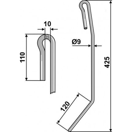 Зуб сетчатой бороны