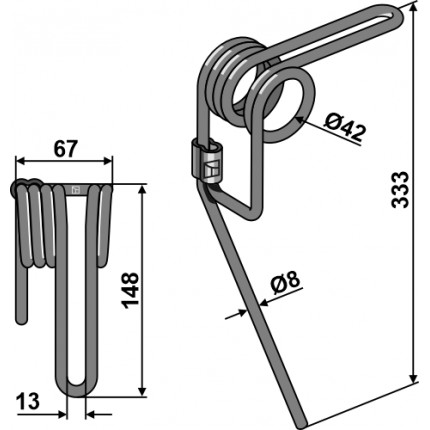 Зуб сетчатой бороны
