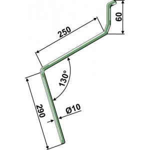 Зуб сетчатой бороны правый