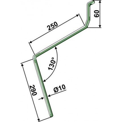 Зуб сетчатой бороны правый