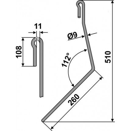 Зуб сетчатой бороны