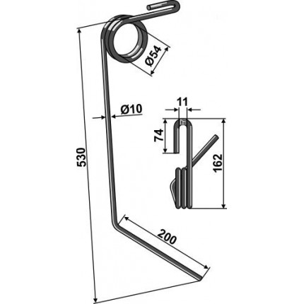 Загортач левый
