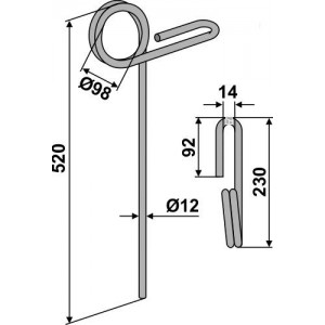 Зуб сетчатой бороны