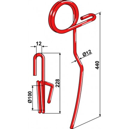 Загортач правый