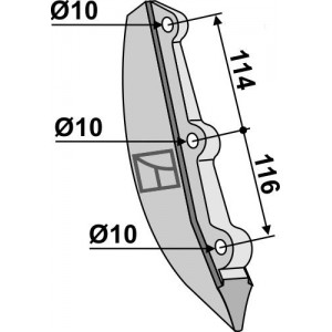 Клин металлического сошника