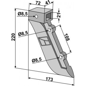 Металлический сошник