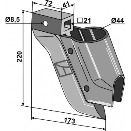 Сошник для удобрения