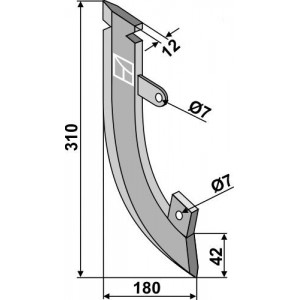 Металлический сошник