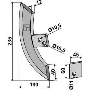 Металлический сошник