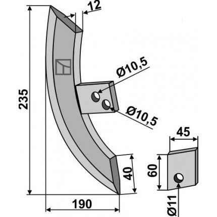 Металлический сошник