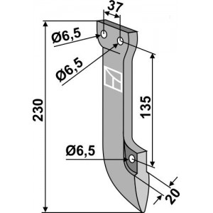 Металлический сошник