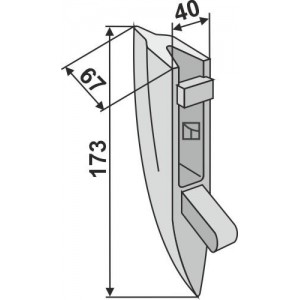 Клин металлического сошника