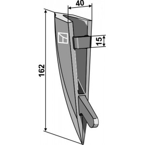 Клин металлического сошника