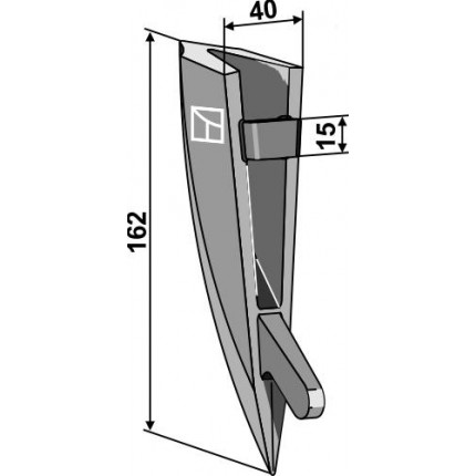 Клин металлического сошника