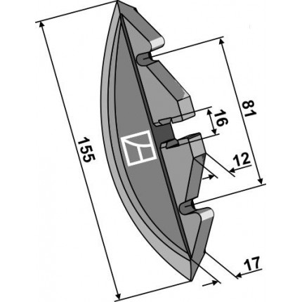 Металлический сошник