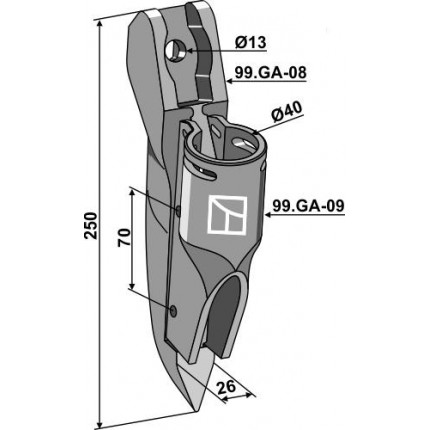 Металлический сошник