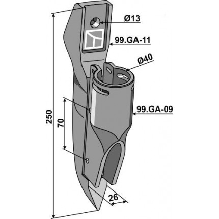 Металлический сошник