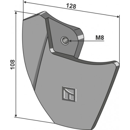 Металлический сошник - левый