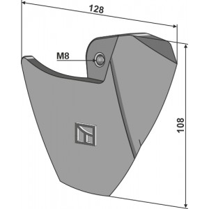 Металлический сошник - правый