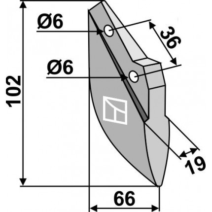Клин металлического сошника