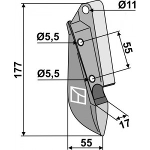 Металлический сошник