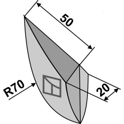 Клин металлического сошника
