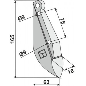 Металлический сошник