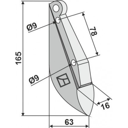 Металлический сошник