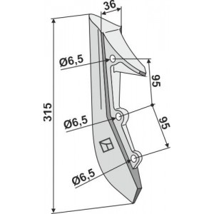 Металлический сошник