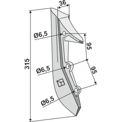 Металлический сошник