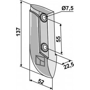 Металлический сошник