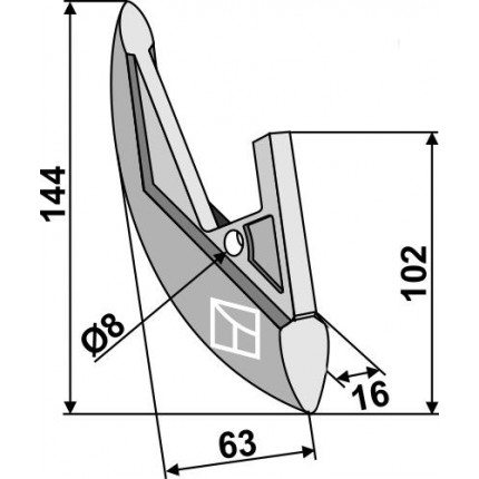 Металлический сошник