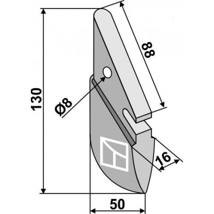 Металлический сошник