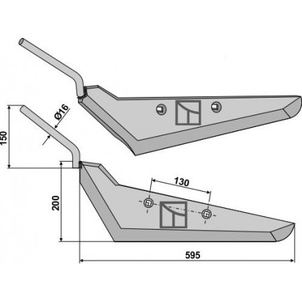 Лемех свеклокопателя, левый