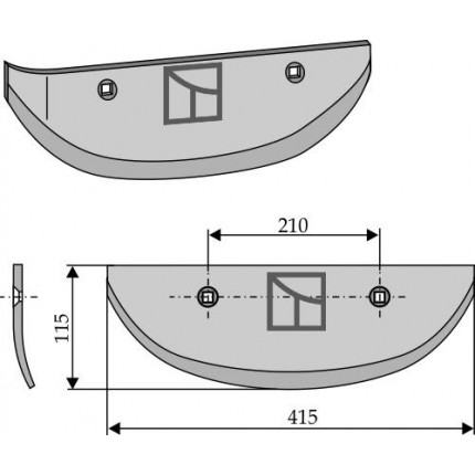 Лемех свеклокопателя, левый