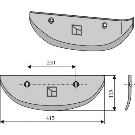 Лемех свеклокопателя, правый