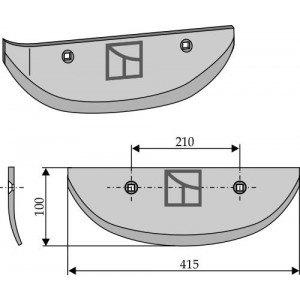 Лемех свеклокопателя, левый