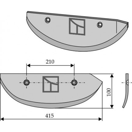 Лемех свеклокопателя, левый