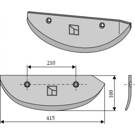 Лемех свеклокопателя, правый